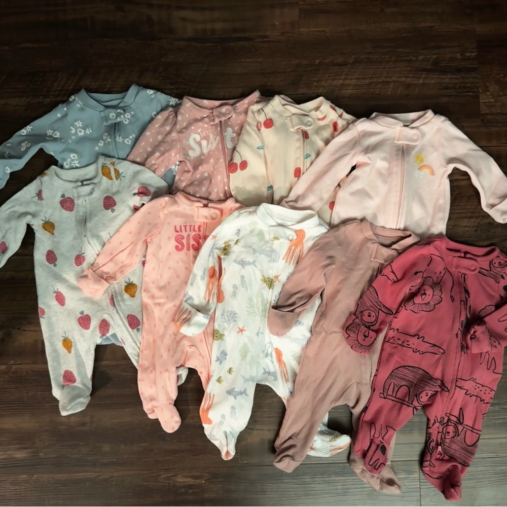33 Piece Newborn Baby Girl Bundle